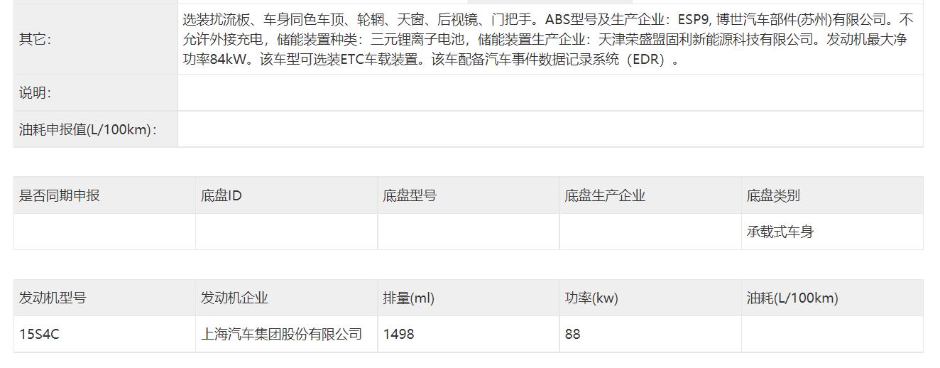 新设计，新动力，新名称，上汽荣威龙猫申报信息曝光