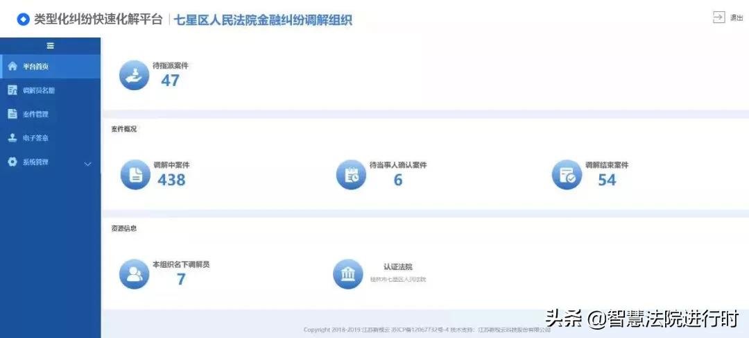 訴前立、調、轉“一條龍”，七星法院這個線上多功能司法平臺大有可為