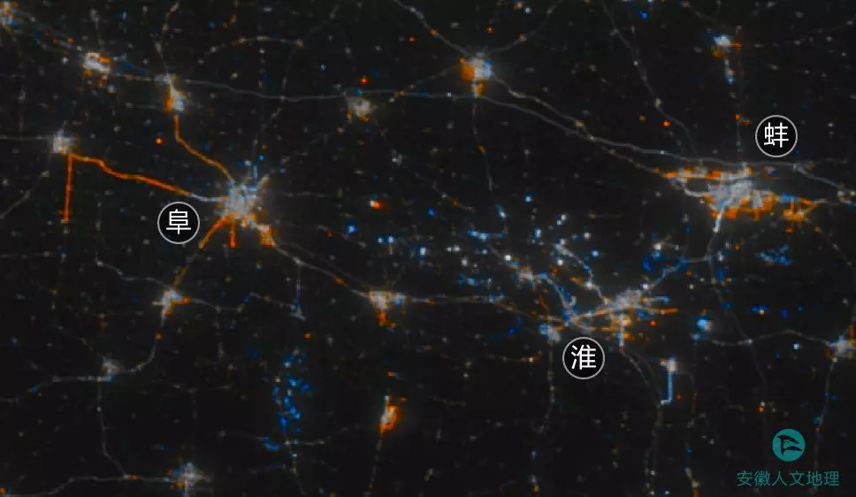 这张神奇的夜色灯光图，揭秘了安徽发展！来看看哪个市灯光最亮？
