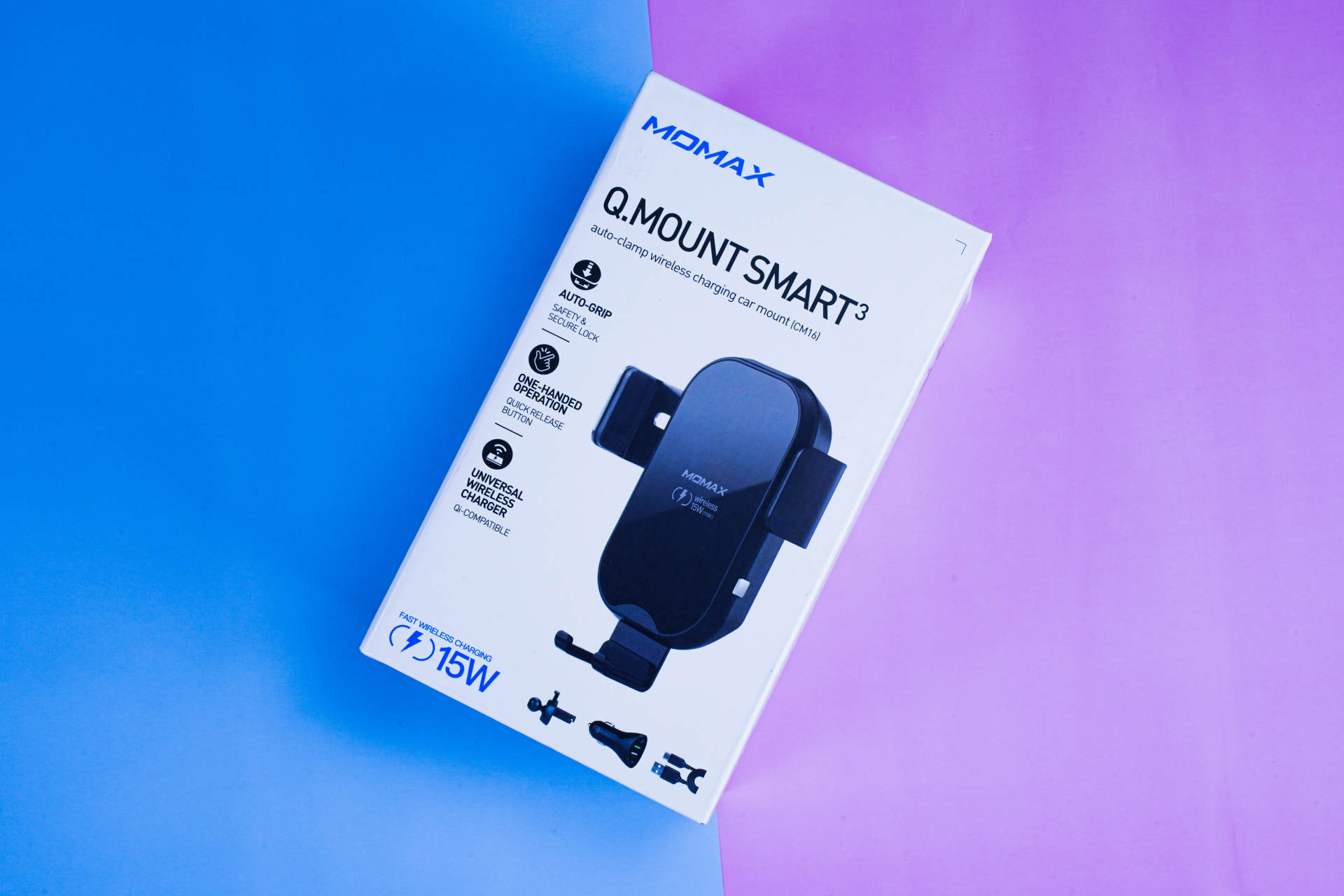 张弛有度，15W快充入手MOMAX摩米士车载无线充电手机支架