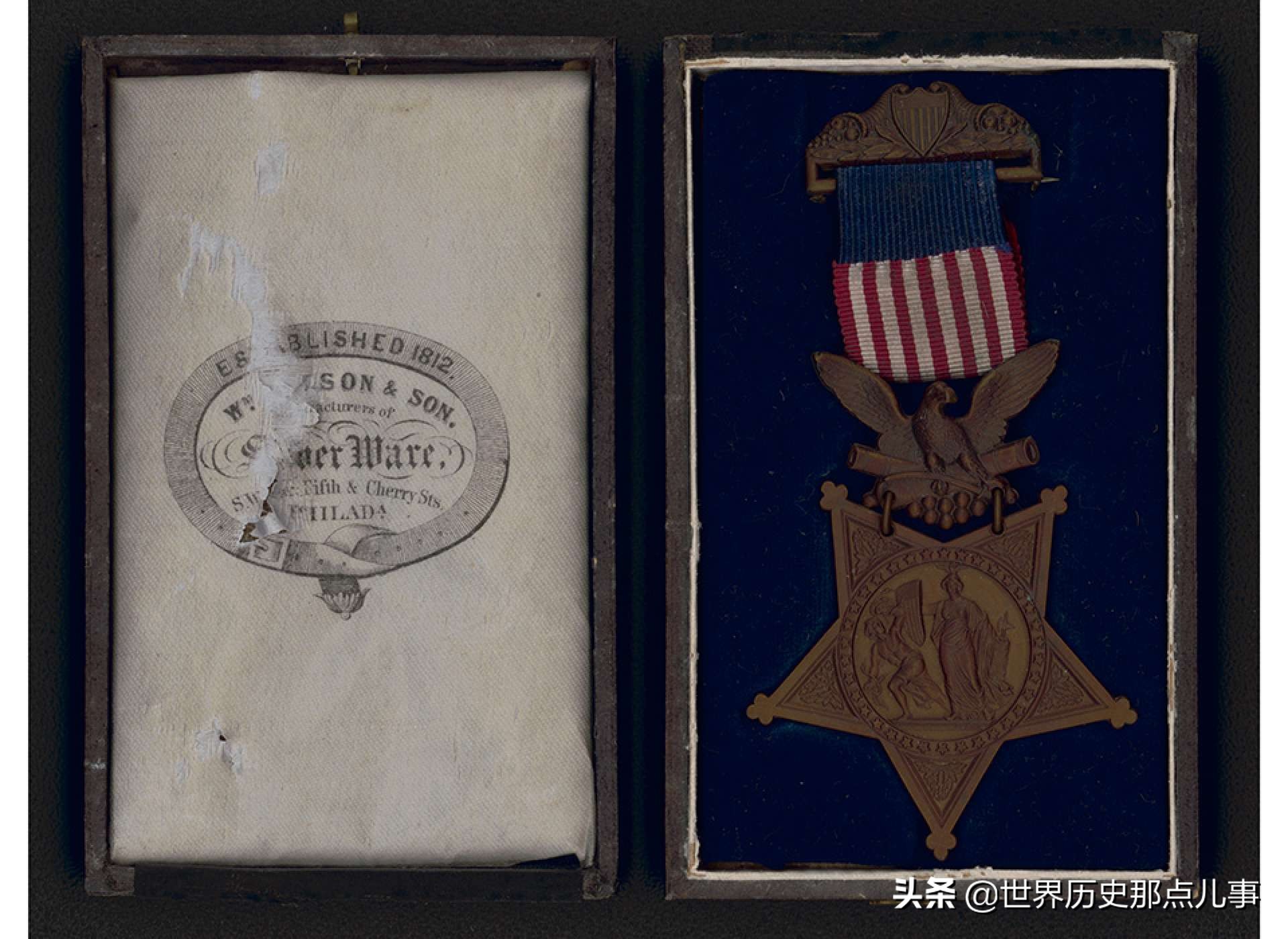 这枚勋章是美国军人的最高荣誉：荣誉勋章背后