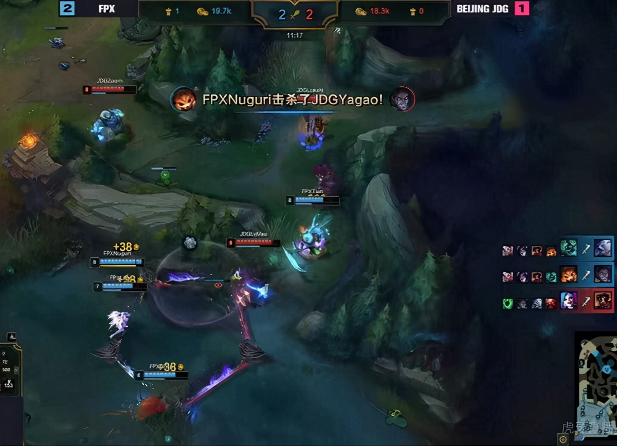 Doinb5 is killed! FPX is entered 4 strong, all sorts of days of small confidence flying a group restore in the round