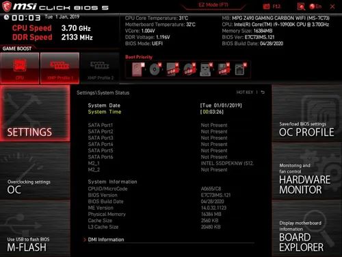 微星MPG Z490 GAMING CARBON WIFI主板评测