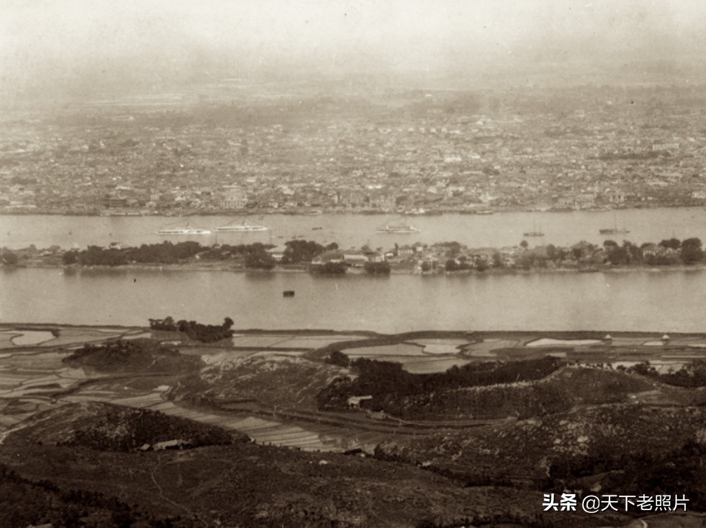 1931年湖南长沙老照片 昔日的橘子洲天心阁贾谊故居太傅里