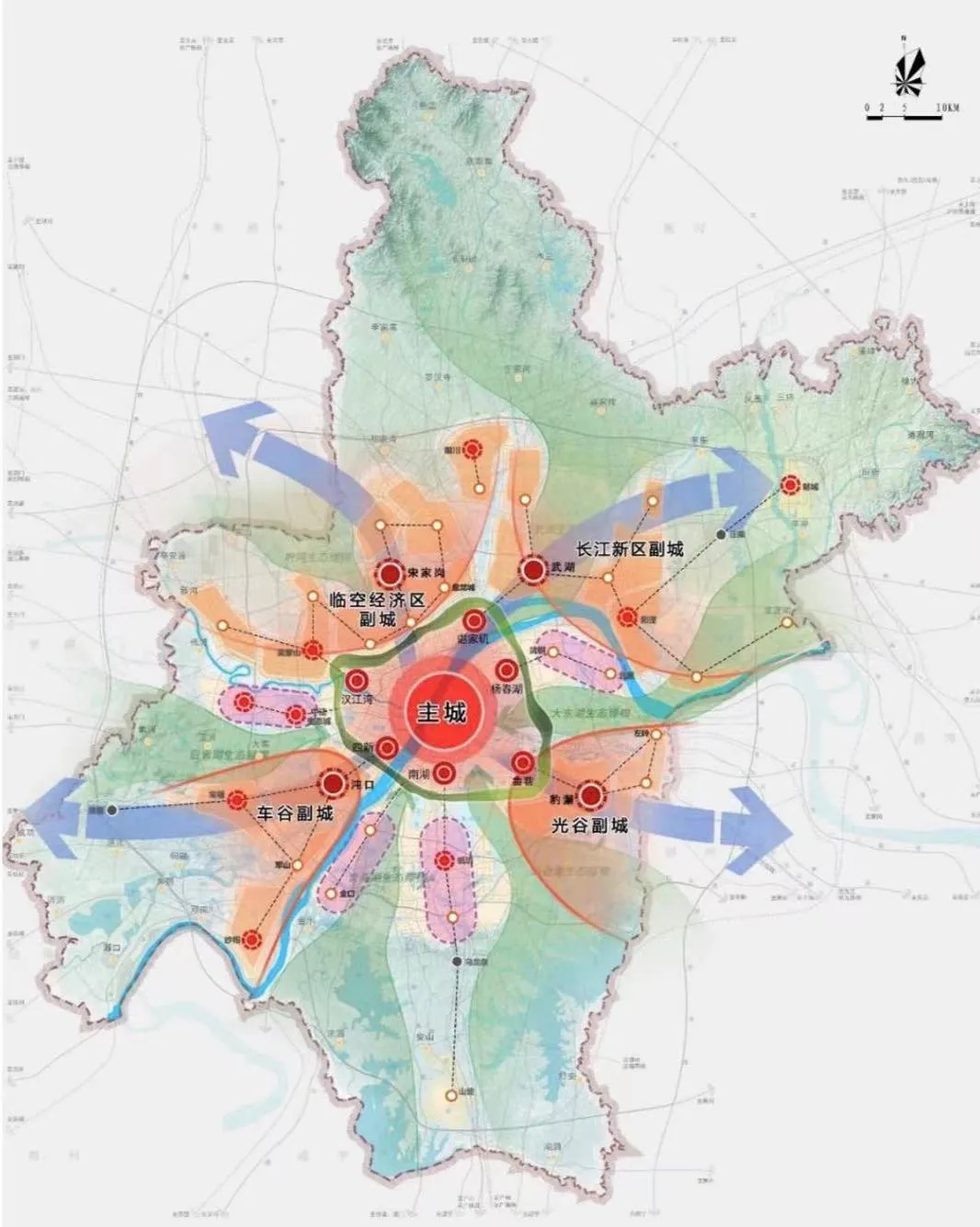 武汉市域空间格局规划图