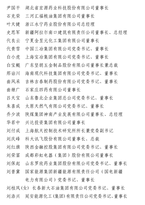 關(guān)于表彰2019—2020年度全國優(yōu)秀企業(yè)家的決定（附名單）