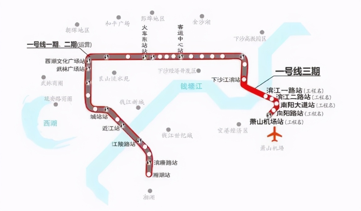 今明两年杭州6条地铁密集通车时间表