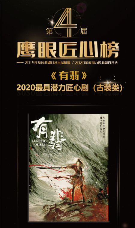 还没播出就先拿奖！《有翡》成娱乐圈第一人？爆款已预订