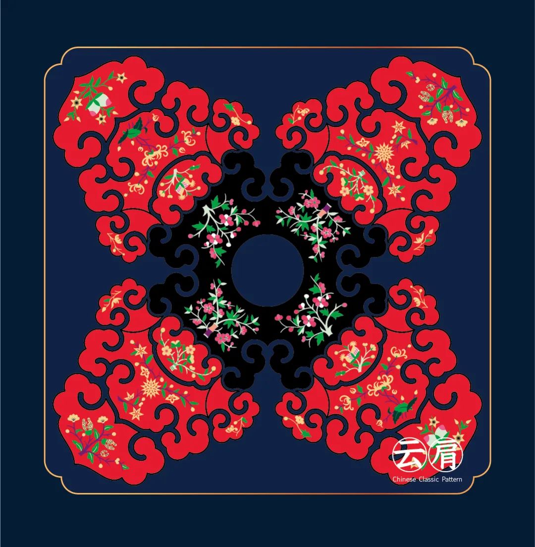 好看！中国古典服饰-云肩纹样图案之美