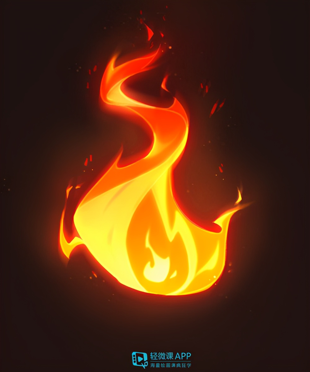 怎么画火五分钟教你画带特效火焰