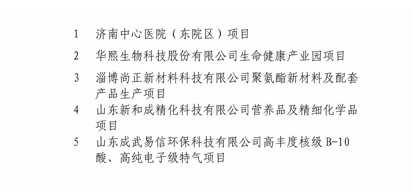 山东重大项目最新调整，增补15个，退出32个