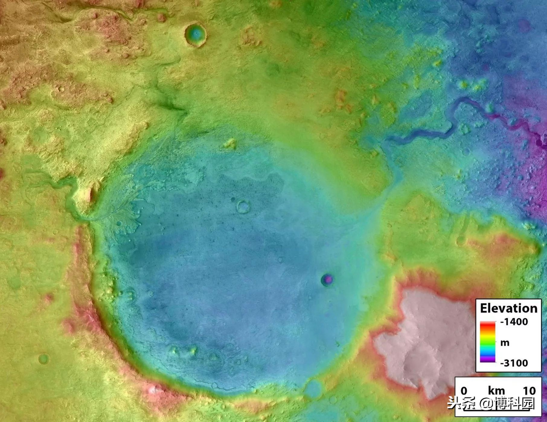火星2020将在古湖上着陆，搜索生命的踪迹