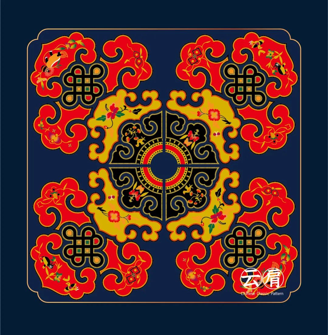 好看！中国古典服饰-云肩纹样图案之美