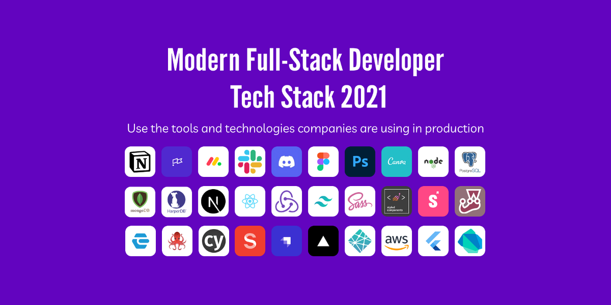 2021年現代全棧開發人員技術棧