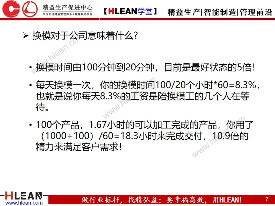 「精益学堂」SMED快速换模