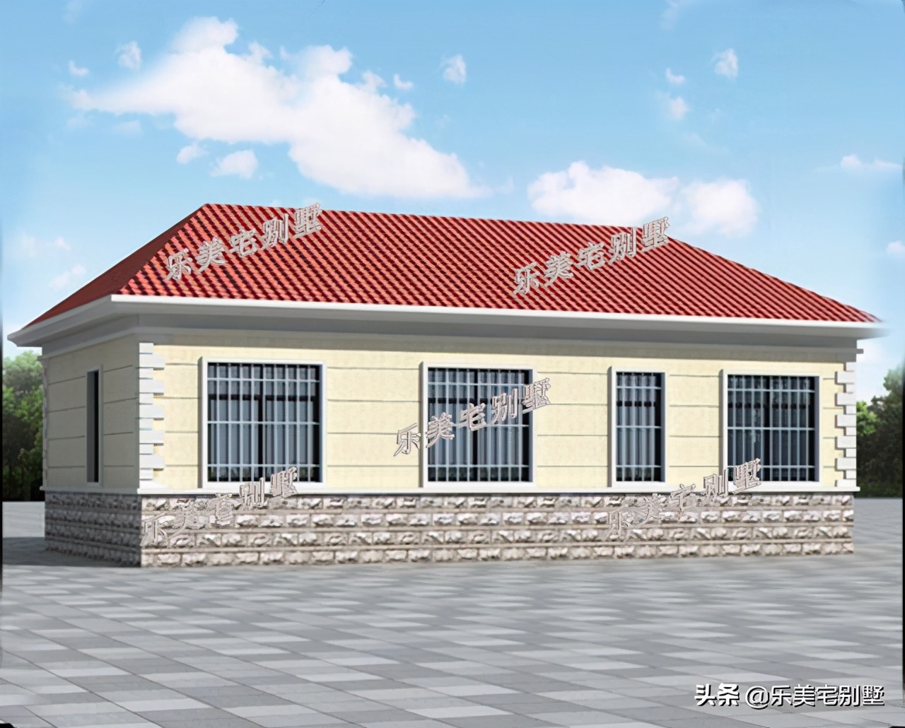 10款农村一层养老平房别墅设计图,小房子也有大排场