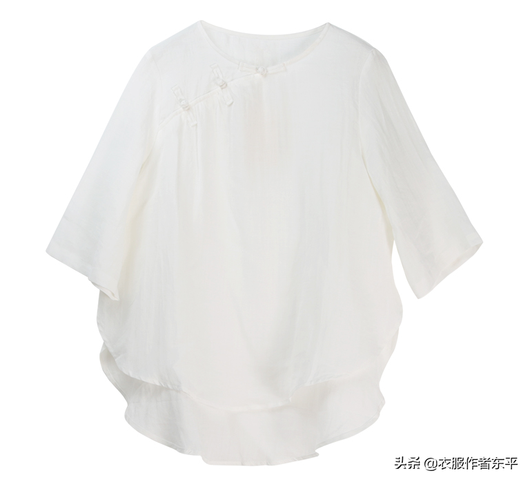 做一件特别的中国风白衬衣。我最爱这个侧缝的设计，独特舒服
