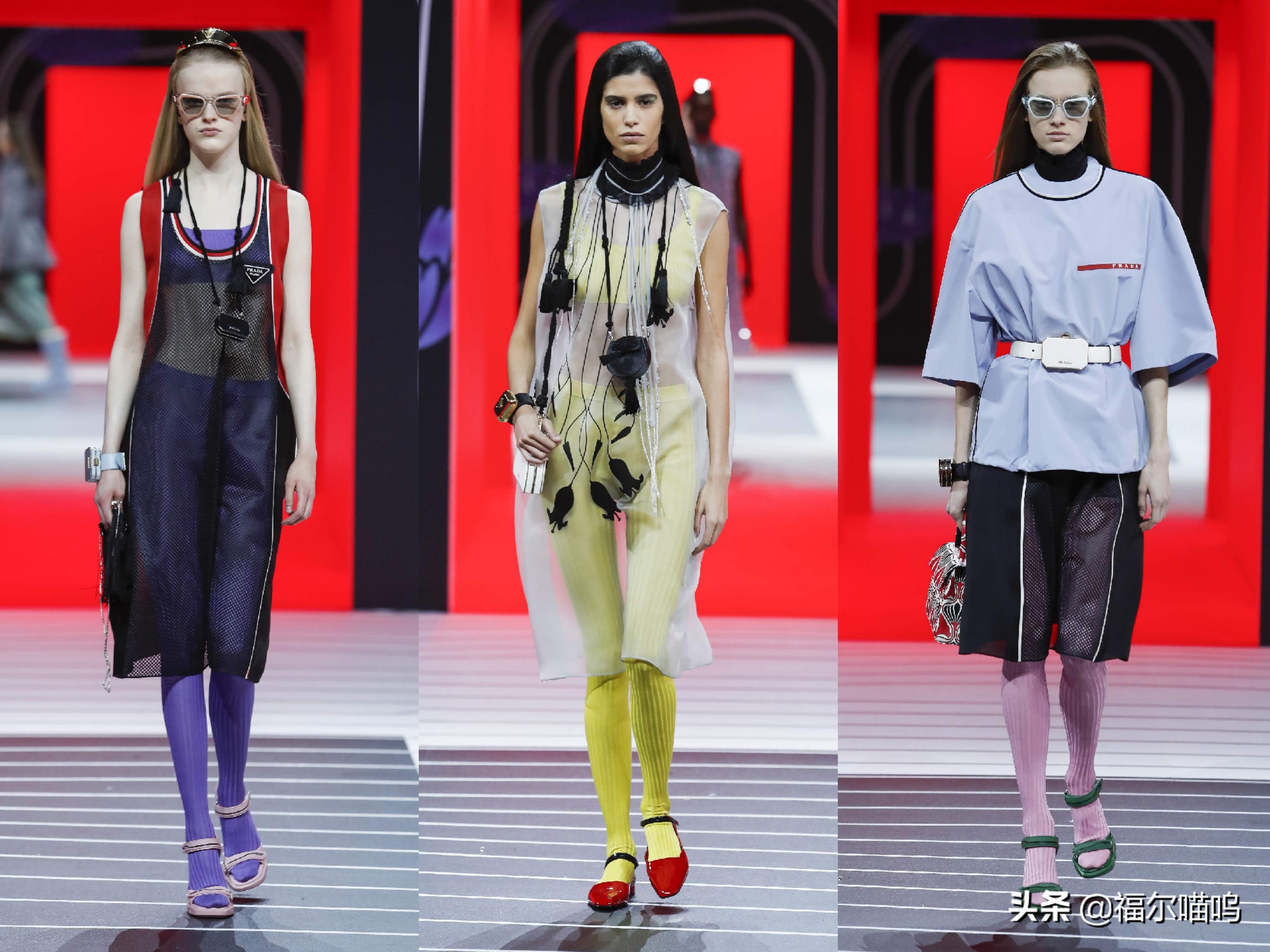 PRADA2020秋冬女装，极致色彩彼此碰撞，赋予超现实感