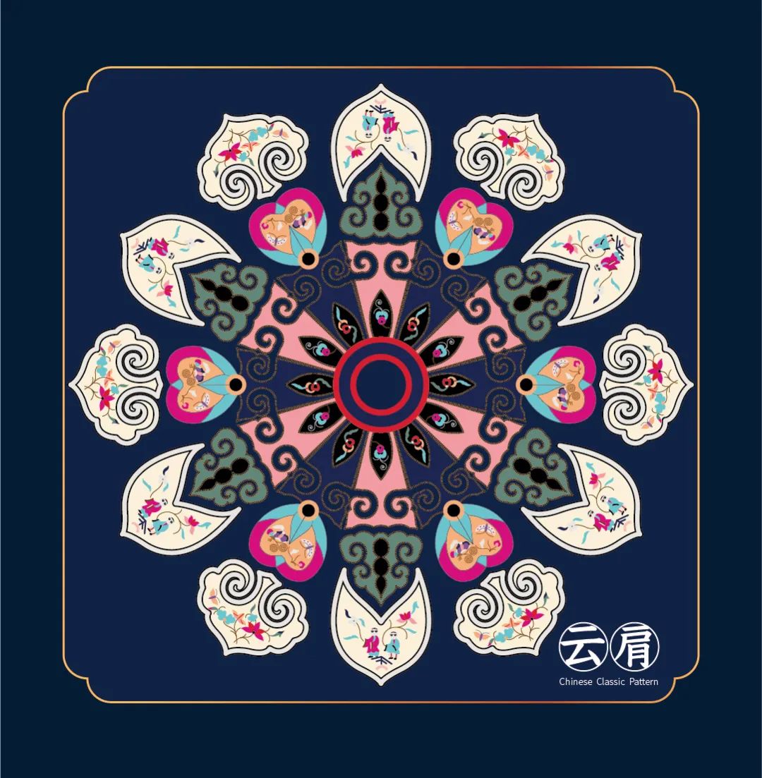 好看！中国古典服饰-云肩纹样图案之美