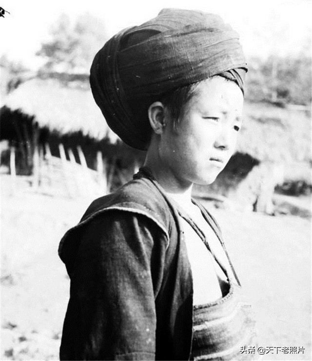 1930年代云南澜沧县老照片 美丽的哈尼姑娘