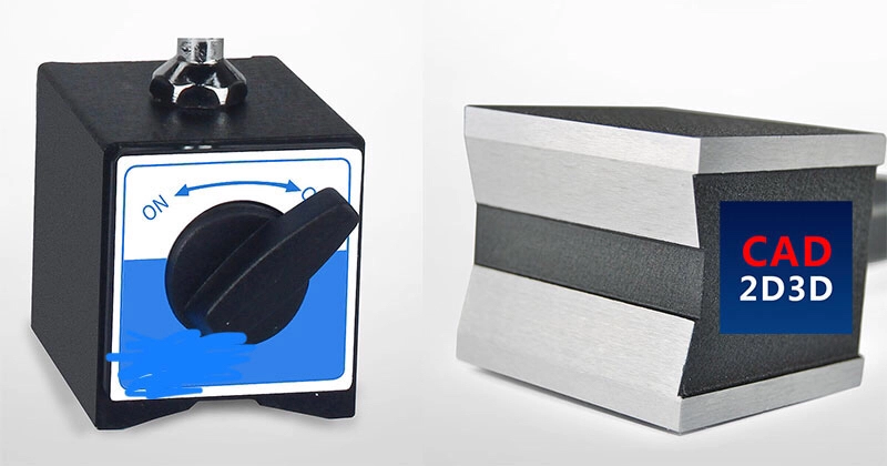 磁力吸盘开合原理，底部V型槽有什么作用？