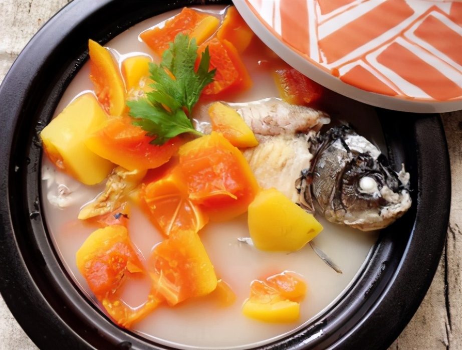 图片[1]-鲫鱼木瓜汤的做法步骤图 常吃还补钙-起舞食谱网