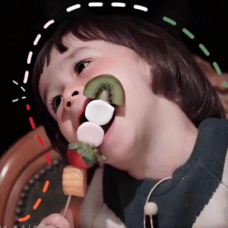 情侣头像呆萌两张配对小孩