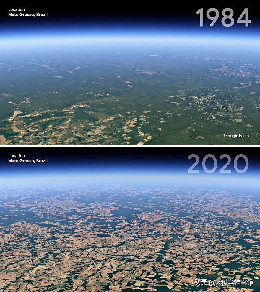 全球气候反常,40年间地球对比照,展现地球被破坏触目惊心的画面