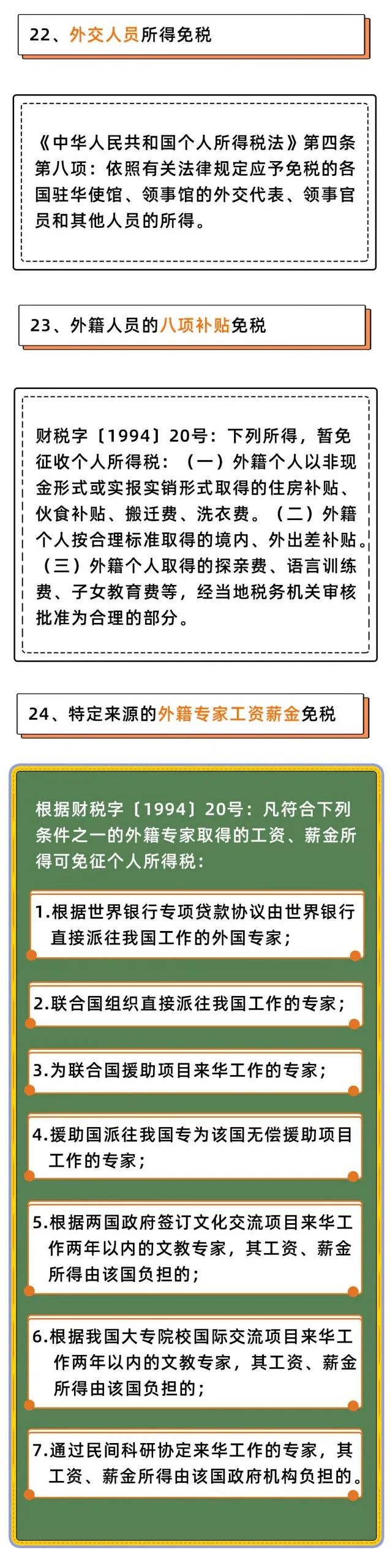 個人所得稅，免征！這33種情況通通不用再交個人所得稅了