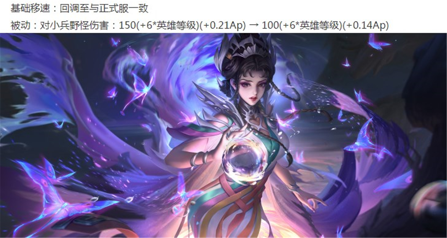 王者荣耀体验服：芈月削弱，杨戬加强，魔女斗篷大幅削弱