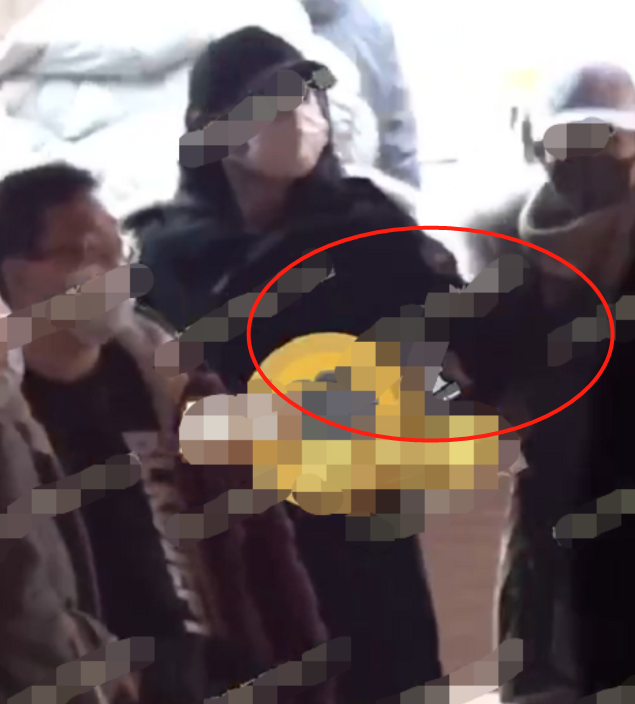 36岁文章罕现身,染一头银灰白发只露半张脸,出