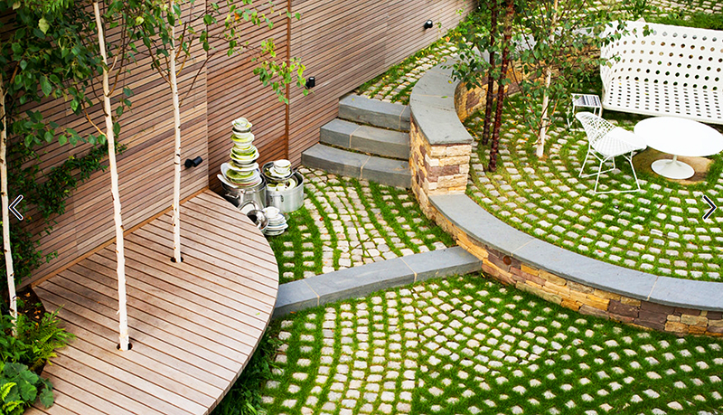 有风水的庭院：有圆形水景台，并且以圆形为设计元素的庭院案例