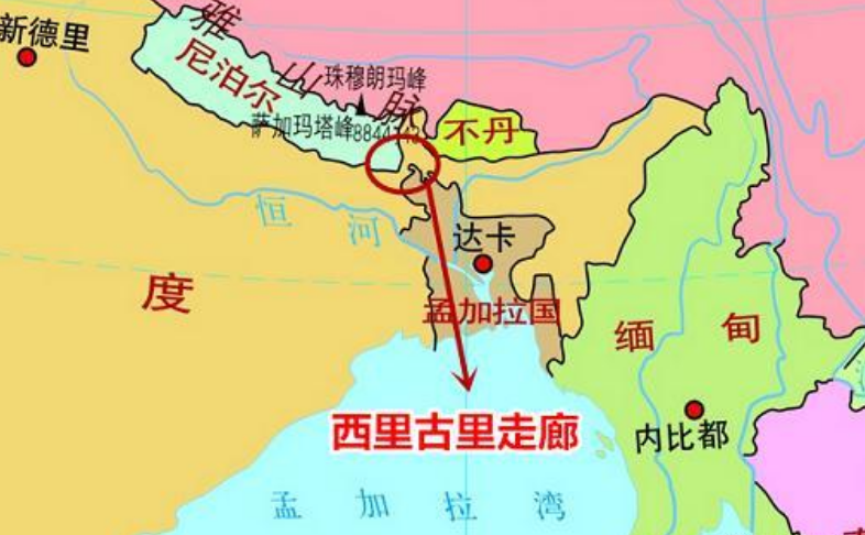 鸡脖子放血：掐断西里古里走廊，等于摁住了印度的国运