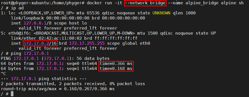 Docker-10-网络类型