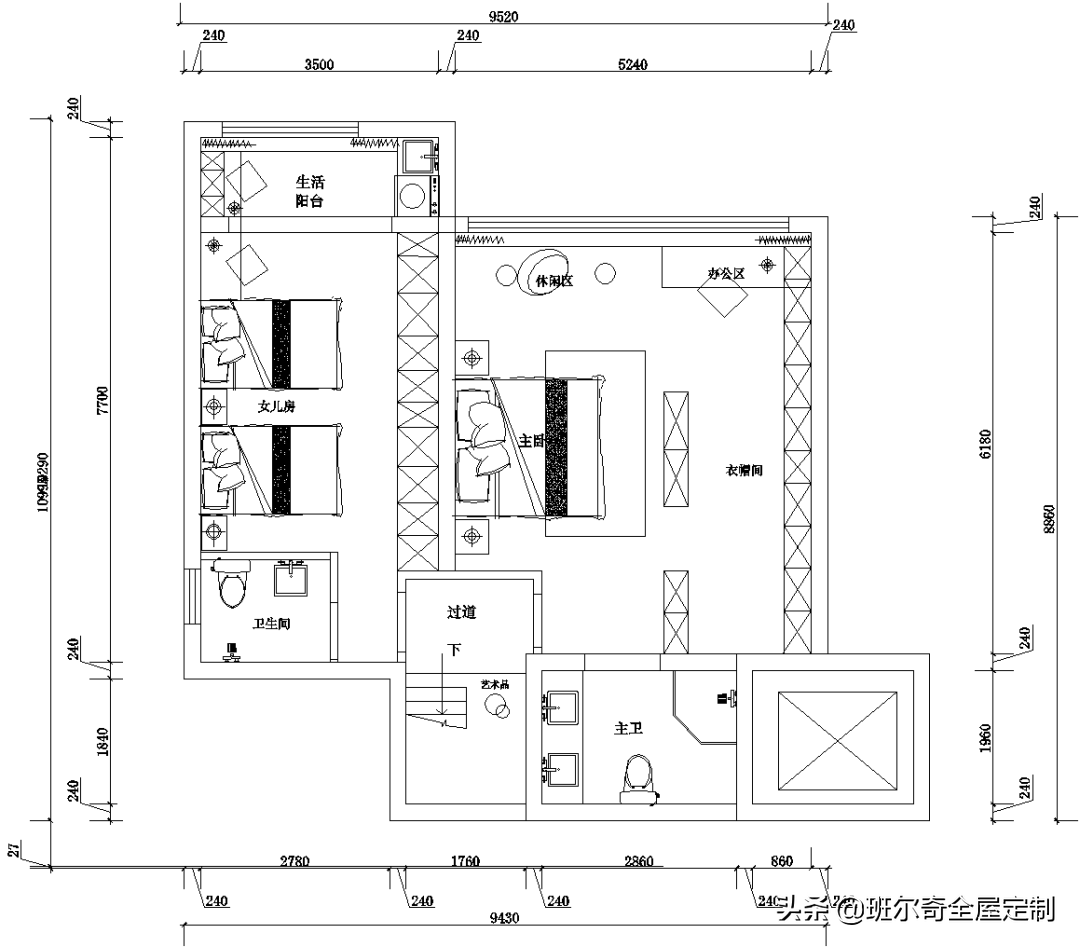 150㎡三胎之家这样设计，简直惊艳了