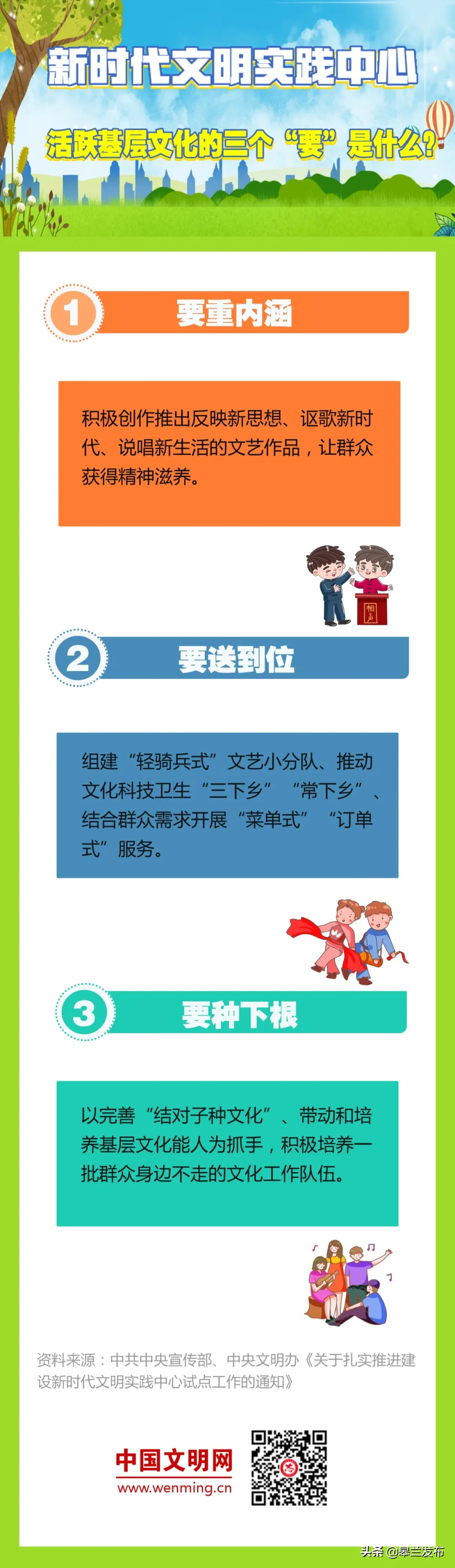 【新时代文明实践】八问新时代文明实践 | 之六： 活跃基层文化的三个“要”是什么？