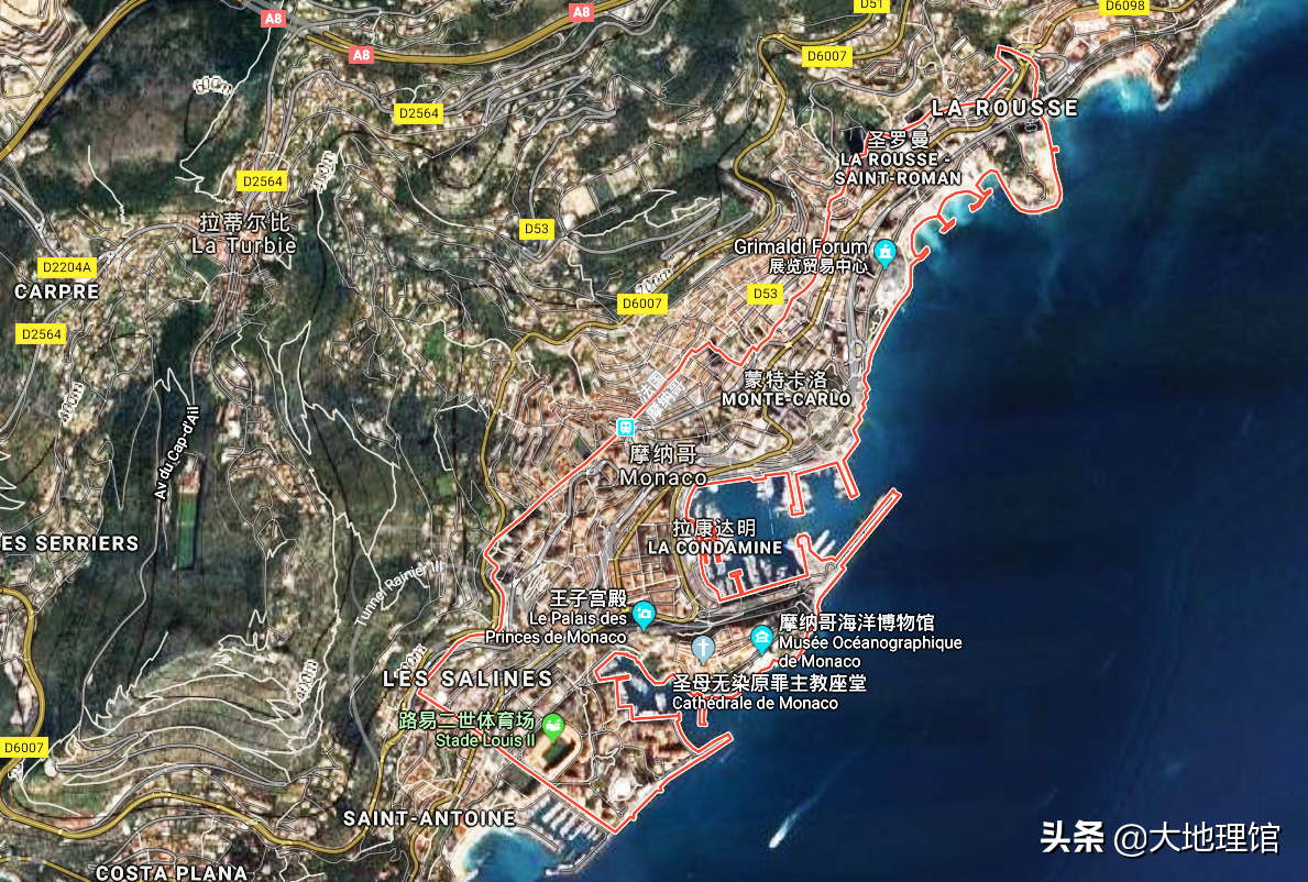 地图俯瞰，世界最小的五个国家