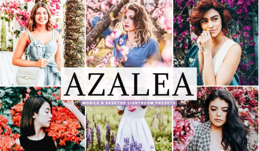 2020高级预设：外拍杜鹃花海人像LR预设+移动LR预