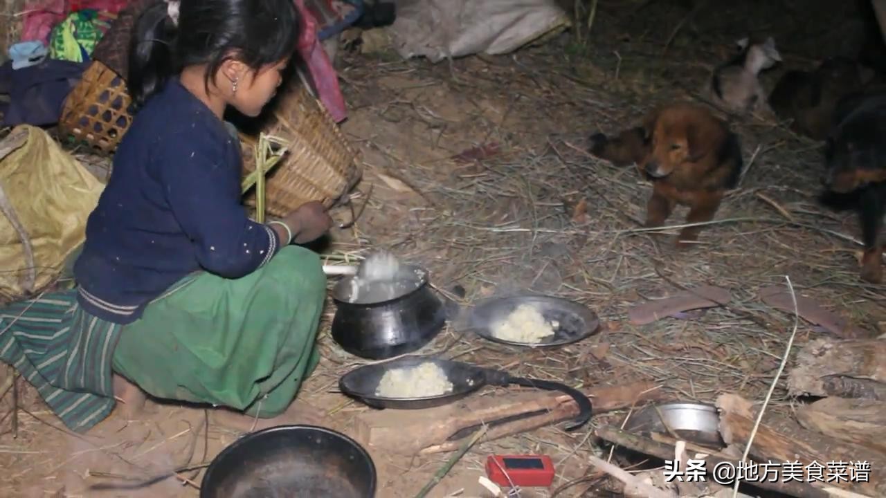 中国小伙给尼泊尔山区三姐弟送牛肉，看到她们的生活状况，真心酸