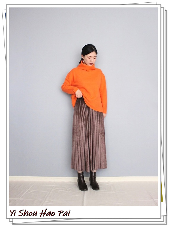 橙色针织单品搭配推荐，衬肤色，显时尚，25种造型分享