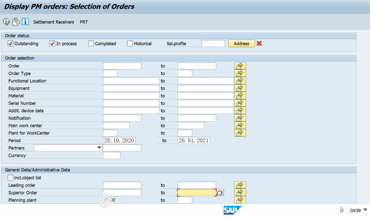 SAP PM入門系列30 - IW39 顯示維修工單