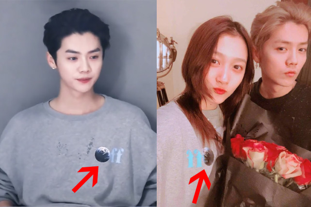 鹿晗穿情侣装撒糖，此前关晓彤曾穿同款与他过