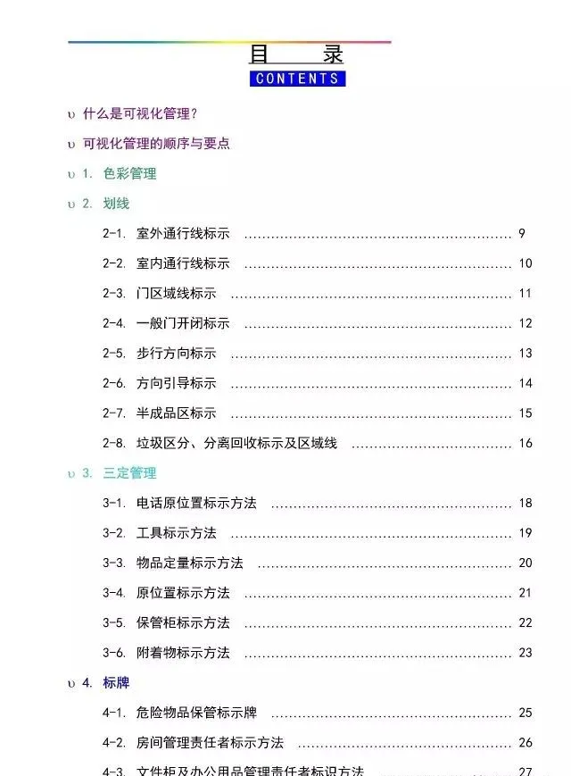 「管理」工厂可视化管理标识基准