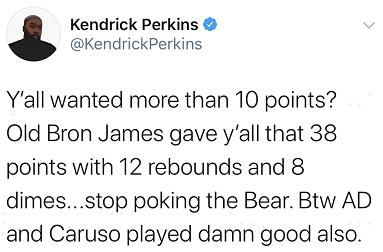 詹皇「死亡凝視」上熱搜，美媒狂轉！第一詹吹Perkins乘勝追擊，瘋狂打臉鍵盤俠！-黑特籃球-NBA新聞影音圖片分享社區