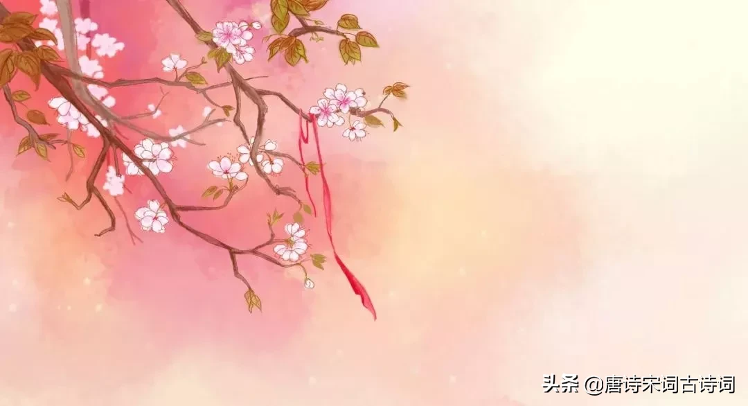 关于桃花的古诗名句:竹外桃花三两枝，春江水暖鸭先知图片