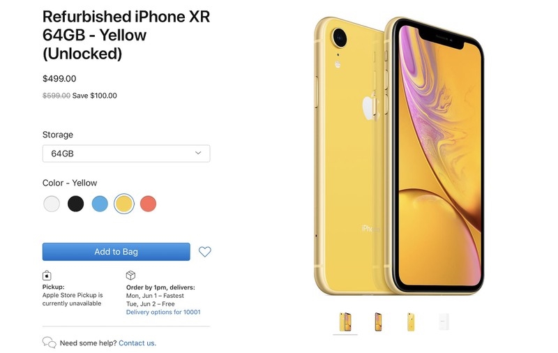  3500元！苹果手机官网发布iPhone XR翻新手机，遗憾中国没缘