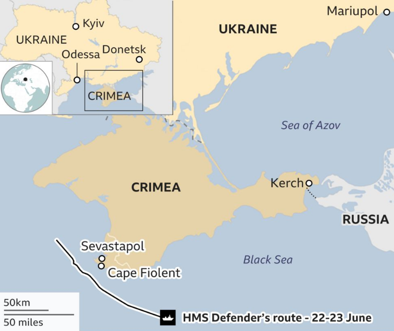 6月23日，英国军舰在黑海出洋相，德法对普京态度变了