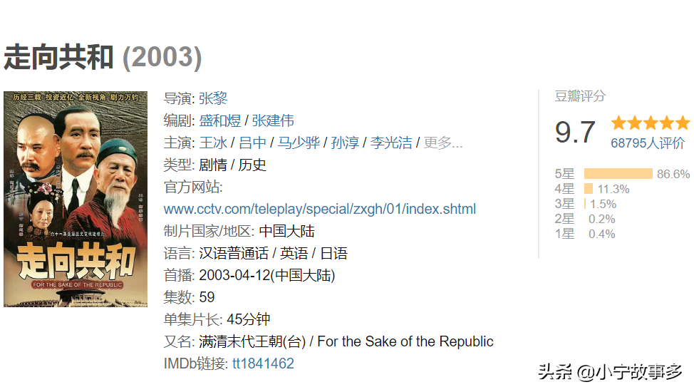 豆瓣评分9.5及以上的十部国产电视剧，你看过几部？