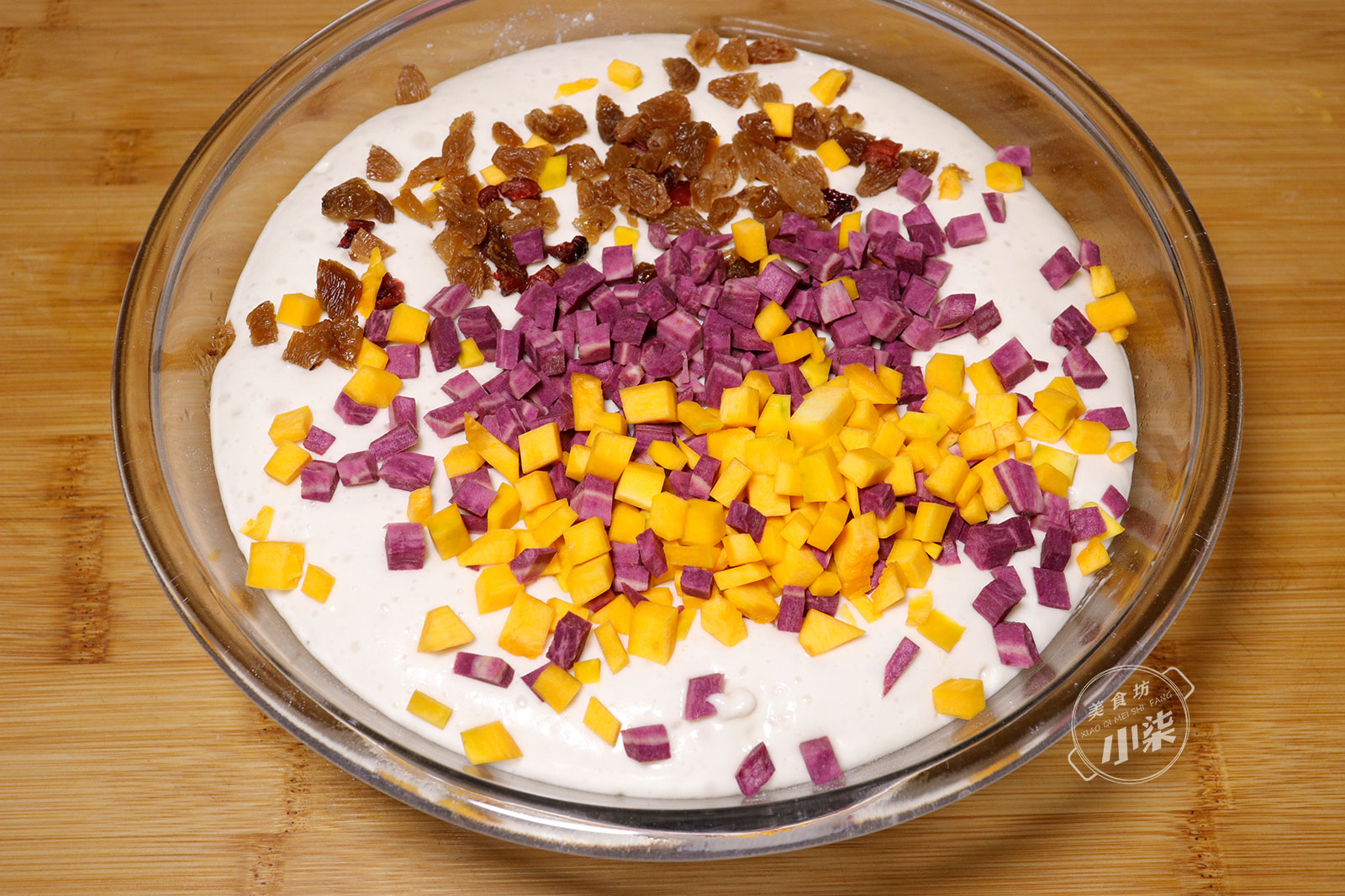 图片[8]-南瓜紫薯发糕做法 搅一搅 出锅不塌陷不回缩 比油条包子都好吃-起舞食谱网