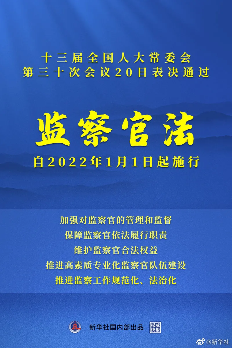 监察官法通过
